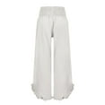 thumbnail image 7 of Azrian Summer Casual Long Trousers for Women Woman Fashion Solid Color Ruffle Elastic Waist High Waist Long Pants, 7 of 7