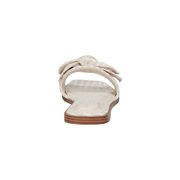 Bandolino Womens Violeta Flat Sandal, Light Natural Stripe Multi 110, 6.5