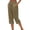 Coffee, variant on Purcolt Cotton Capri Pants for Women Loose Fit Straight Leg Drawstring Elastic Waist Summer Casual Cropped Pants