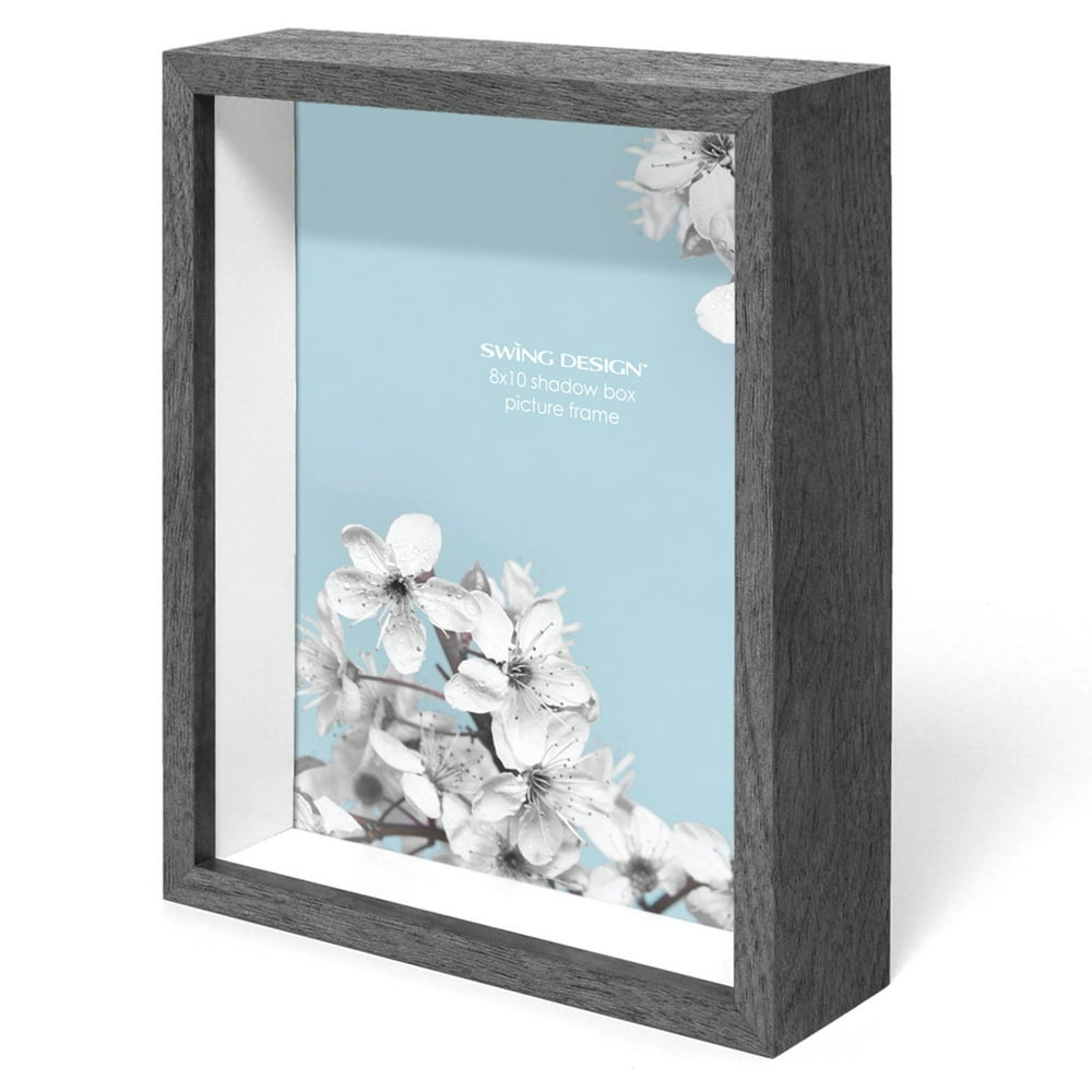 Chroma Shadow Box Frame Charcoal Gray 8x10