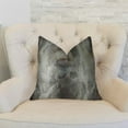 thumbnail image 2 of Plutus Dusty Ash Gray Charcoal Handmade Luxury Pillow 12"L x20"W, 2 of 3