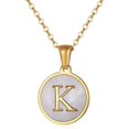 thumbnail image 1 of Collier Lettre Initiale Plaqué Or 18K en Acier Inoxydable, 1 of 2