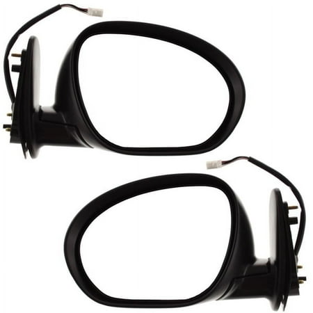 For 09-14 Cube 1.8L Rear View Door Mirror Power Heated Textured Black SET PAIR