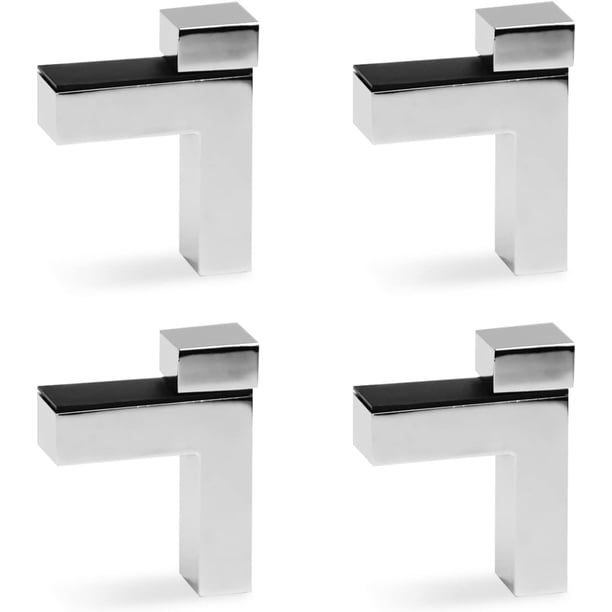 Soporte de estante de vidrio ajustable, abrazadera de estante de vidrio de aleación de Zinc montado en la pared, adecuado para estantes de madera o vidrio, 4 Uds.
