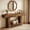 Dark Brown, variant on Finmind 63" Farmhouse Console Table, 2-Tier Narrow Sofa Table with U-Shaped Base, Vintage Brown