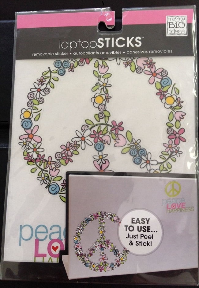 ME & MY BIG IDEAS LS-89 Laptop Sticks-FLOWER PEACE SIGN