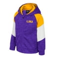 thumbnail image 2 of Toddler Colosseum Purple LSU Tigers Spirit Hollow Full-Zip Hoodie, 2 of 3