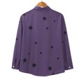 thumbnail image 5 of Yigetop Women Button Down Shirt, Women's Fashion Spring Summer Casual Long Sleeve Loose Shirt Top Womens Long Sleeve Button Down Shirts Purple L, 5 of 9
