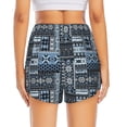 thumbnail image 2 of Lsque Snowflake Vintage Pattern Printed Women's Running Shorts with Liner Pockets,Elastic Quick Dry Workout Athletic Gym Yoga Shorts,Womens High Waist Shorts-, 2 of 9