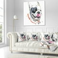 thumbnail image 3 of Designart Kiss French Bulldog Illustration - Animal Throw Pillow - 16x16, 3 of 5