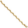 thumbnail image 2 of 14K Yellow Gold Polished Fancy Wavy Link Bracelet Made In Italy fb1929-7.5, 2 of 5