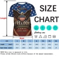 thumbnail image 4 of Omeoer Patriotic Freedom Graphic T-Shirt for Men Women, Eagle Shield Memorial Design 3D Printed Short Sleeve Crewneck Casual Shirt, 4 of 6