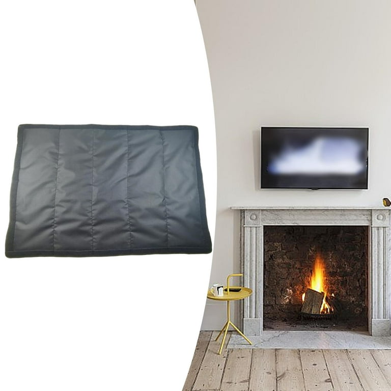 Indoor Fireplace Cover Fireplace Blanket Accessory Soft Material Easily  Install Energy Saving for Heat Loss Versatile 99x129cm 