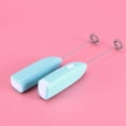 thumbnail image 5 of HOMEMAXS 2Pcs Mini Electric Whisk Hand Mixer Stainless Steel Egg and Milk Frother for Home Kitchen (Blue), 5 of 10