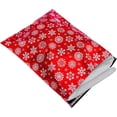 thumbnail image 1 of LinenLoon Sacs d'Expédition en Poly 3 Mil, Enveloppes Auto-Scellantes, Design Flocon de Neige Rouge et Blanc - Lot de 25, 19 x 24 Pouces, 1 of 5