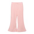 thumbnail image 2 of Emy Dola Toddler Girl Clothes 2 Piece Outfits Side Adjustable Drawstrings Short Sleeve Tops and Flare Leggings Pant Set 2-8T, 2 of 11