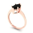 thumbnail image 2 of 1.5 ctw Solitaire Anniversary Ring for Women | Marquise Cut Natural Onyx | Hyperallergenic Solid 14K Rose Gold, 2 of 5
