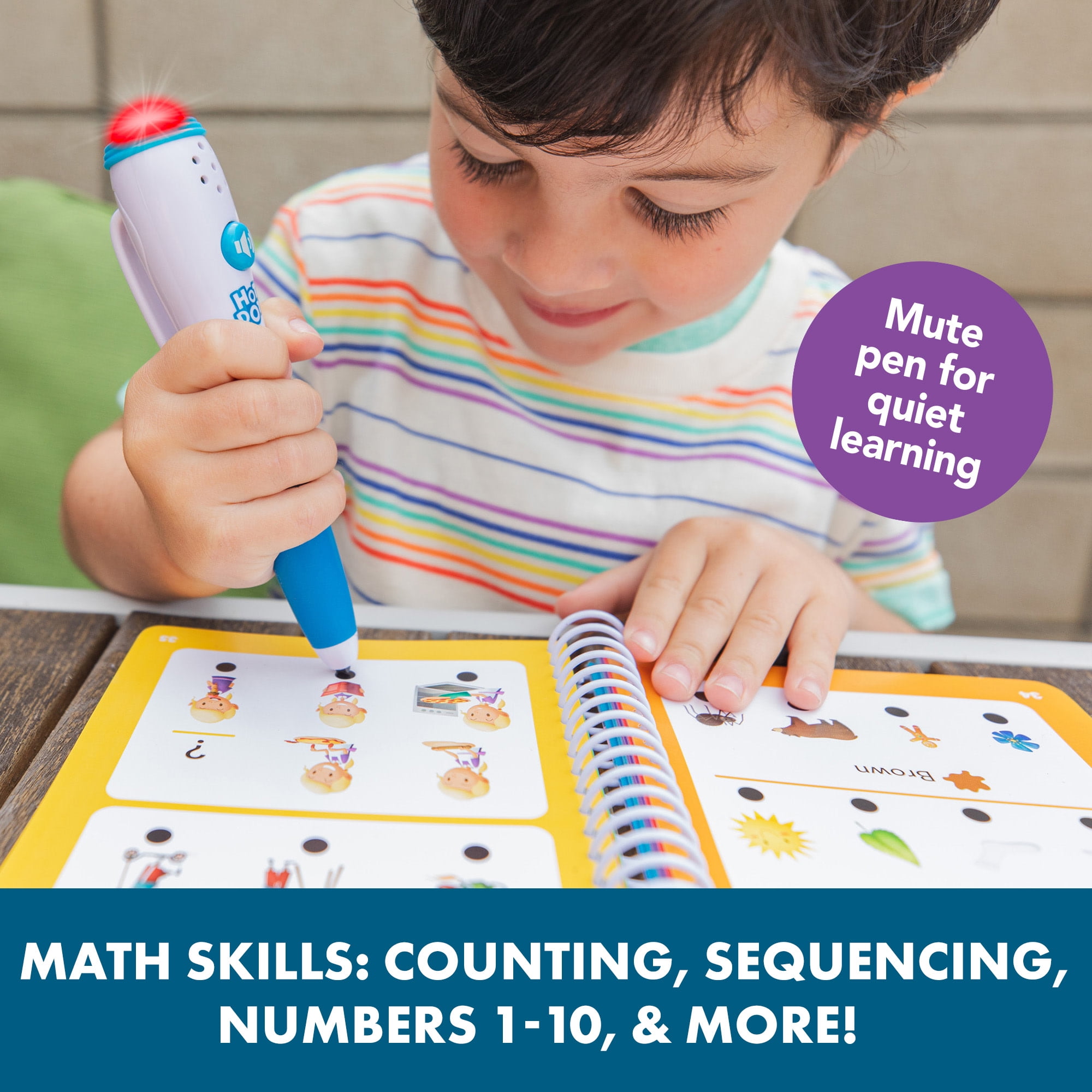 Educational Insights Hot Dots Preschool Essentials: Reading & Math, Spiral-Bound Work Books for Kids Ages 4+