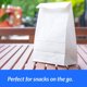 thumbnail image 4 of 50 unidades – Bolsas de papel blanco para empacar almuerzos y refrigerios – Bolsas de almuerzo blancas en blanco para proyectos de arte y manualidades, 4 of 6