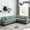 Pale Green, variant on L Shaped Sofa Couch U Shaped Sectional Corner Sofa 6-Seater Furniture Modular Couches for Living room, Lake Blue