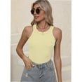 thumbnail image 6 of Women’s Basic Crew High Neck Sleeveless Casual Tank Top Ribbed Soft Tank Top, 6 of 6