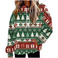 thumbnail image 3 of Zynoxe Women's Ugly Christmas Sweatshirt Drawstring Pullover Hoodies for Women Warm Fleece Long Sleeve Sweatshirt Fashionable Printed Sweatshirts with Kangaroo Pocket S, 3 of 6