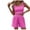 00 # Pink, variant on REORIAFEE Outfits for Women 2 Piece Sets Festival Outfits Women's Spring Summer Tank Top Shorts Two Piece Casual Home Set Black L