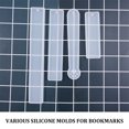 thumbnail image 1 of 8 Pieces Rectangle Resin Bookmark Mold Handicraft Making Moulds Assortment Reusable Book Mark Mould Page Label DIY Crafting Accessories, 1 of 7