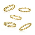 thumbnail image 4 of Ross-Simons 18kt Gold Over Sterling Jewelry Set: 5 Stackable Rings, Women's, Adult, 4 of 5