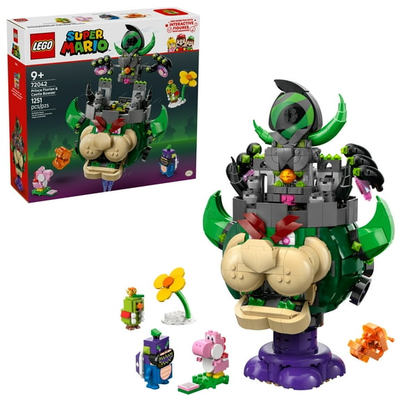 LEGO Super Mario Prince Florian & Castle Bowser Building Toy - Pretend Play Set for Boys & Girls, Ages 9+ - Building Blocks for Kids W/Digital Action & 4 Toy Figures - Gift Idea for Birthdays - 72042