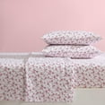 thumbnail image 2 of Betsey Johnson Floral Toile White & Mauve Pink Twin Sheet Set, Soft Easy-Care Bedding, Machine Washable, 2 of 8