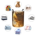 thumbnail image 4 of Fuzoiu Golden Pig Cloud Fantasy Print Circular Hamper,Laundry Basket with Handle,Collapsible Laundry,Dirty Clothes Storage Basket,for Bedroom Bathroom Dorm Living Room-Medium, 4 of 6