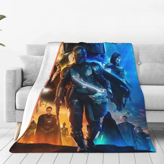 Star The Man-dalorian War Ultra-Soft Micro Fleece Blanket Cozy Blanket Thick Warm Plush Throw Blanket Sofa Cushion