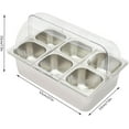thumbnail image 5 of Ice Food Serving Display Tray 1.7L/3.59Qt Countertop Food Serving Display Stainless Steel Food Serving Tray with Clear Roll Top Cooling Food Dishes Display for Buffets, Restaurants, Hotels, 5 of 7