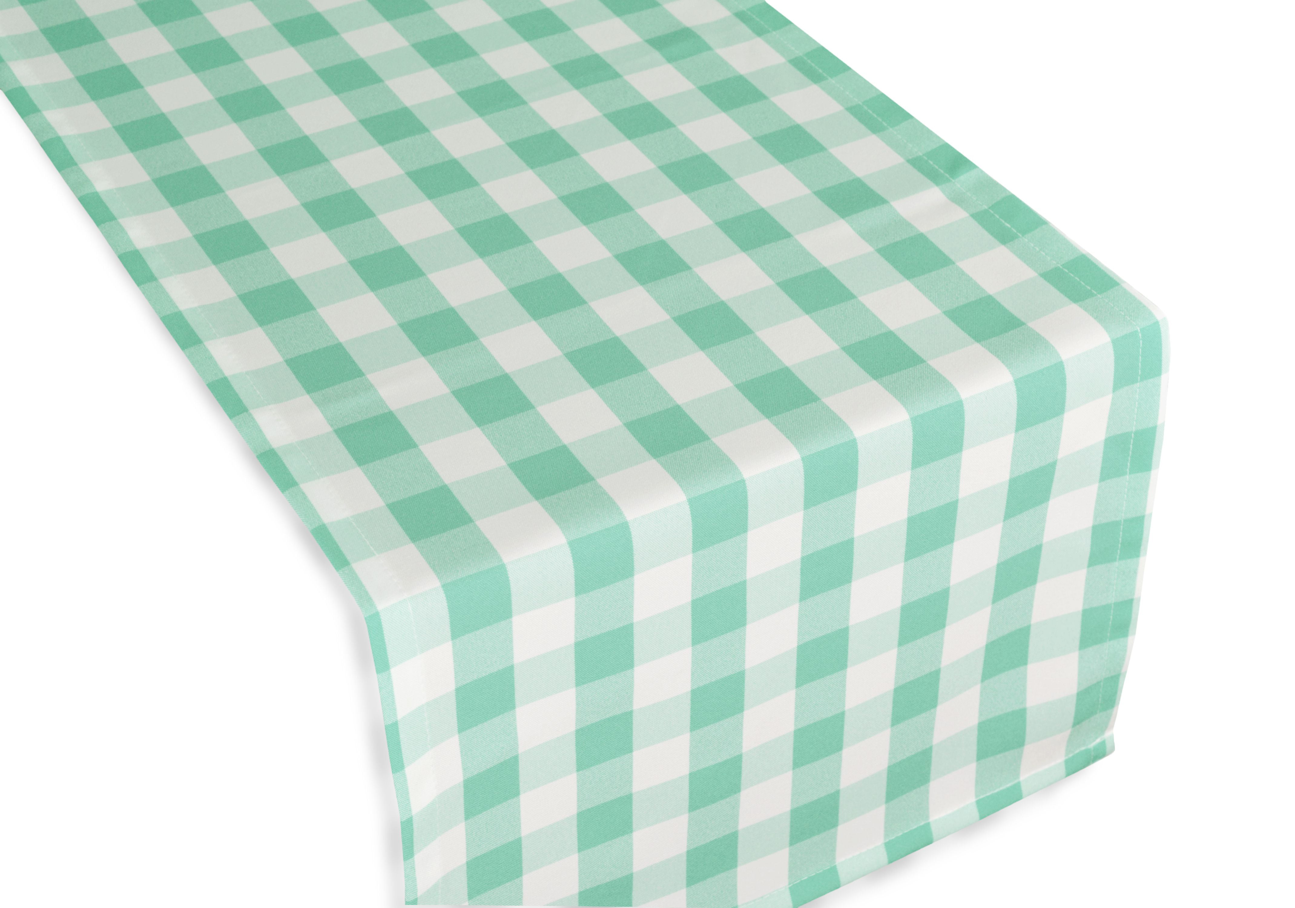 Single Ply Polyester Aiking Home 14"x45" Picnic Check Table Runner