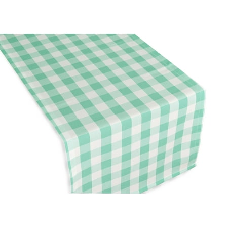 

Aiking Home 14 x45 Picnic Check Dinner Table Runner Polyester Machine Washable Single Ply (Pack of 4) Ice Mint/White