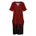 thumbnail image 4 of Vestido de verano holgado con bolsillos para mujer ropa informal con estampado de estrellas nocturnas color marrón, 4 of 7