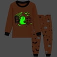 thumbnail image 2 of FEDPOP Toddler Boys Halloween Pajamas Kids Skeleton Glow in the Dark Sleepwear Pjs Set 3T, 2 of 9