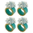 thumbnail image 2 of Saro Lifestyle Beaded Petal Delight Resin Napkin Ring (Set of 4), 2 of 5