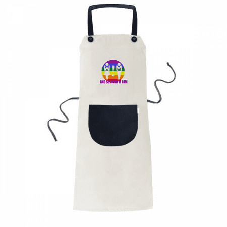 

And So What If I Am Art Deco Fashion Apron Adjustable Bib Cotton Linen BBQ Kitchen Pocket Pinafore