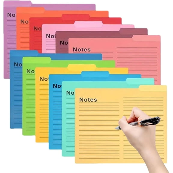 File Folders, 12 Pack 9.5x 11.5 inch Colored File Folders Home Office School Supplies for Documents Files Paper,6 Colors
