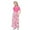 Style 19, variant on GERsome Girl's Short Sleeve Dress Patchwork Floral Print Loose Casual Long Maxi Dress with Pockets for 4-14 Years Kids