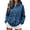 Blue, variant on Womens Sweatshirt Lined Leopard Print Hoodie Long Sleeve Loose Comfort Fashion Hooded Sweatshirt Holiday Party