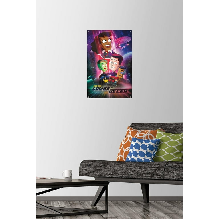 Star Trek: Lower Decks Key Art Wall Poster with Push Pins