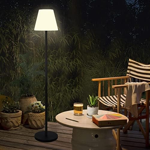 Outdoor Floor Lamp Solar Powered Outdoor Lamps for Waterproof,Rechargeable Indoor Cordless Floor Lamp with Light Sensor,Dimmable Warm White RGB LED Outdoor Lamp for Lawn,Pool,Garden.$$