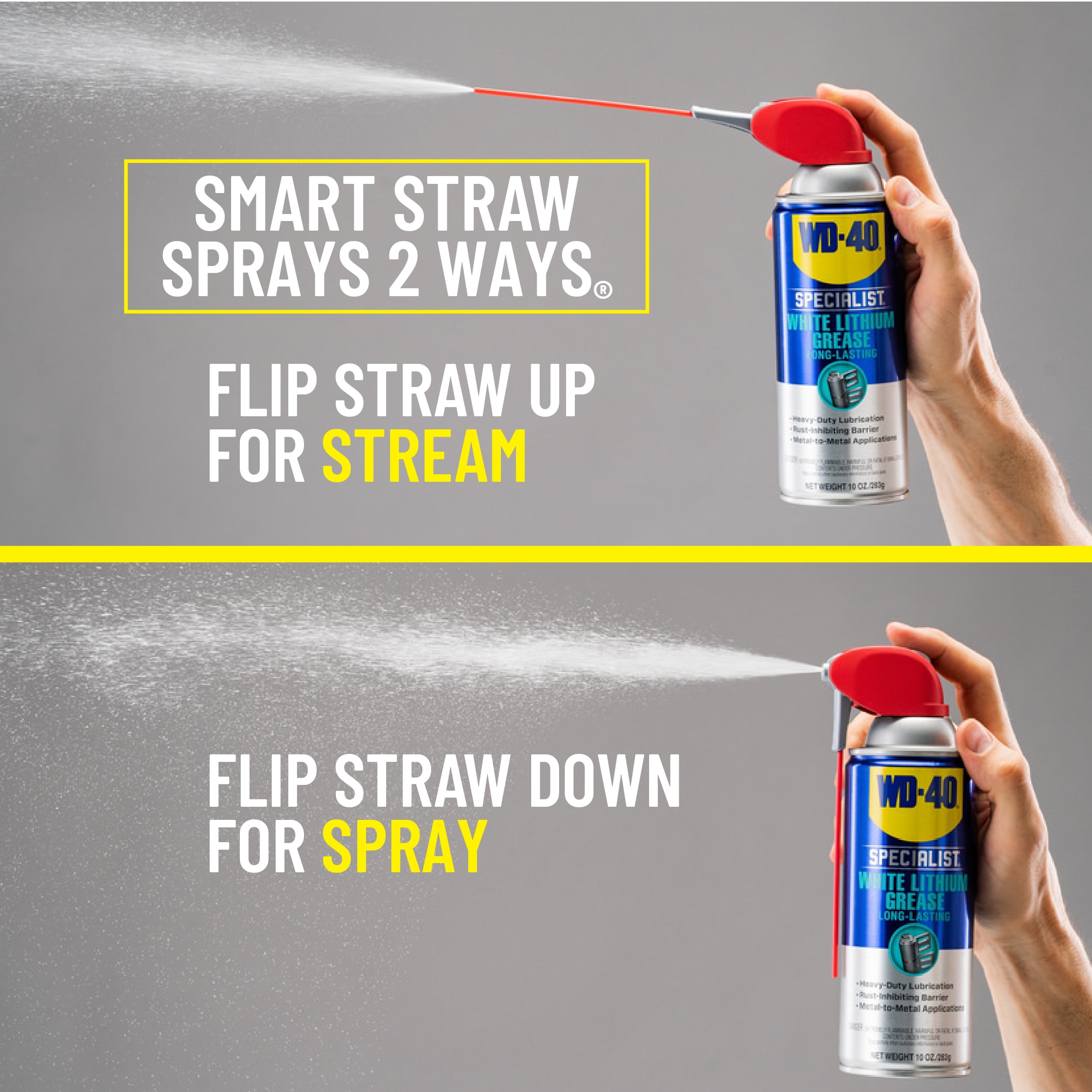 (3 pack) WD-40 Specialist White Lithium Grease Protective Spray, 10 oz