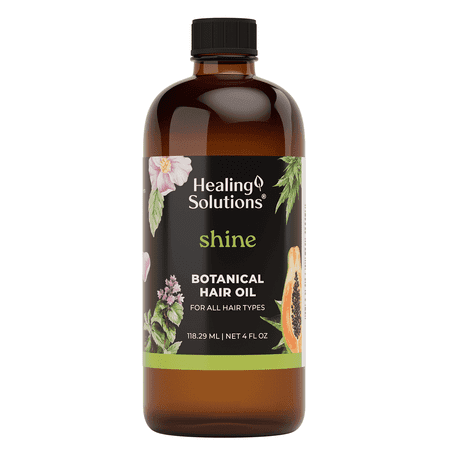 Healing Solutions – Shine Ultra-Lightweight Hair Oil, All Natural with Daikon Seed Extract, Broccoli Seed Oil, & Batana Oil, 4oz
