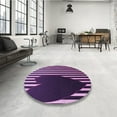 thumbnail image 4 of Ahgly Company Machine Washable Indoor Square Transitional Purple Area Rugs, 7' Square, 4 of 7