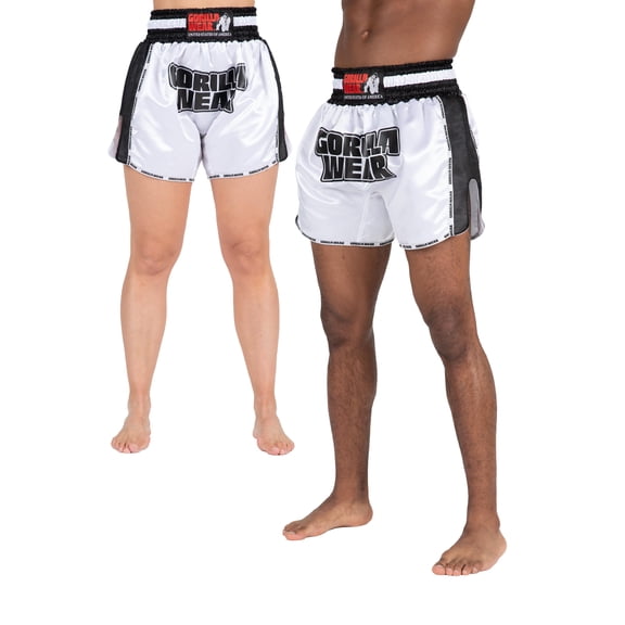 Piru Muay Thai Shorts - White/Black