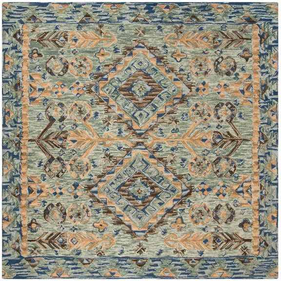 SAFAVIEH Aspen APN504A Handmade Blue / Beige Rug